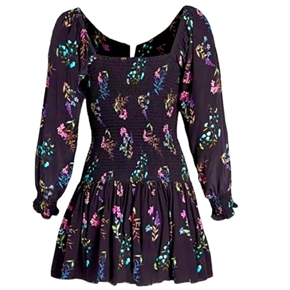 Blue Life Sasha Floral Print Dress in Black XS - Picture 3 of 4